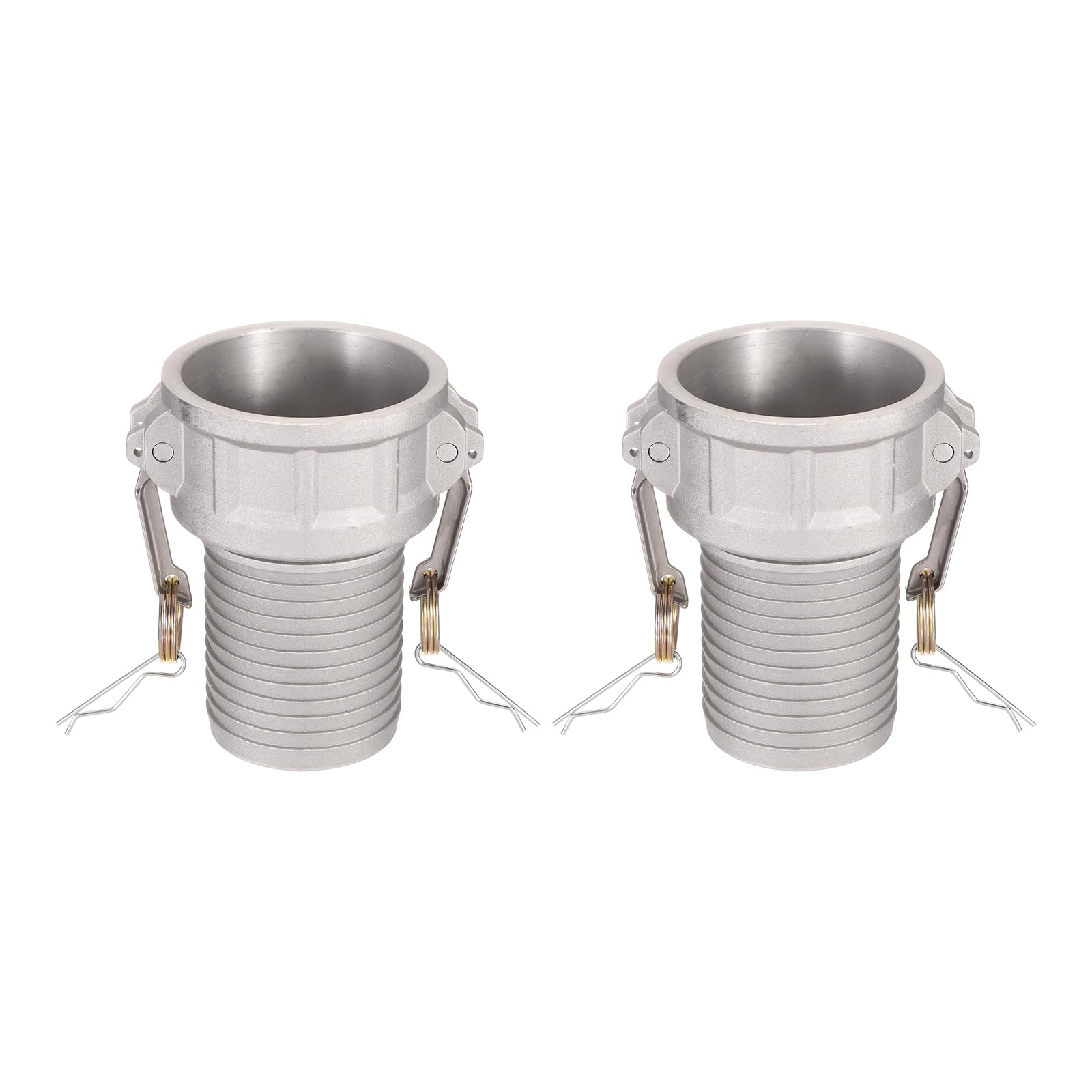 PATIKIL Paquete de 2 accesorios de bloqueo de leva de aluminio, adaptador macho x rosca NPT hembra, acoplamiento de desconexión rápida, accesorio de manguera de bloqueo de leva, resistente a la
