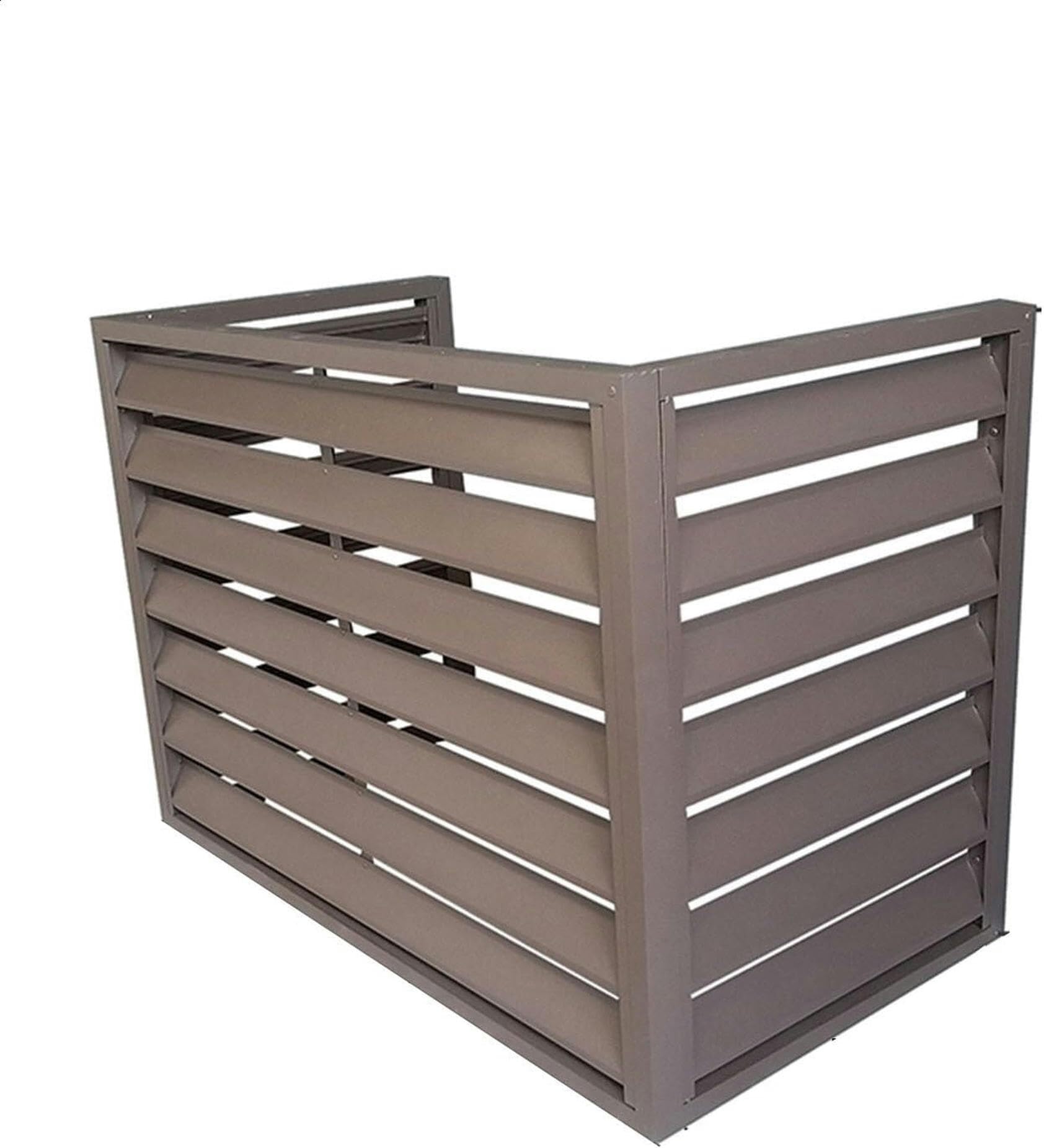 QYMYOZ Sturdy Black Aluminum Air Conditioner Cover, Anti-Theft Outdoor Unit Protection, Noise Reduction Radiator Fence (110x60x80cm/43x24x32in)