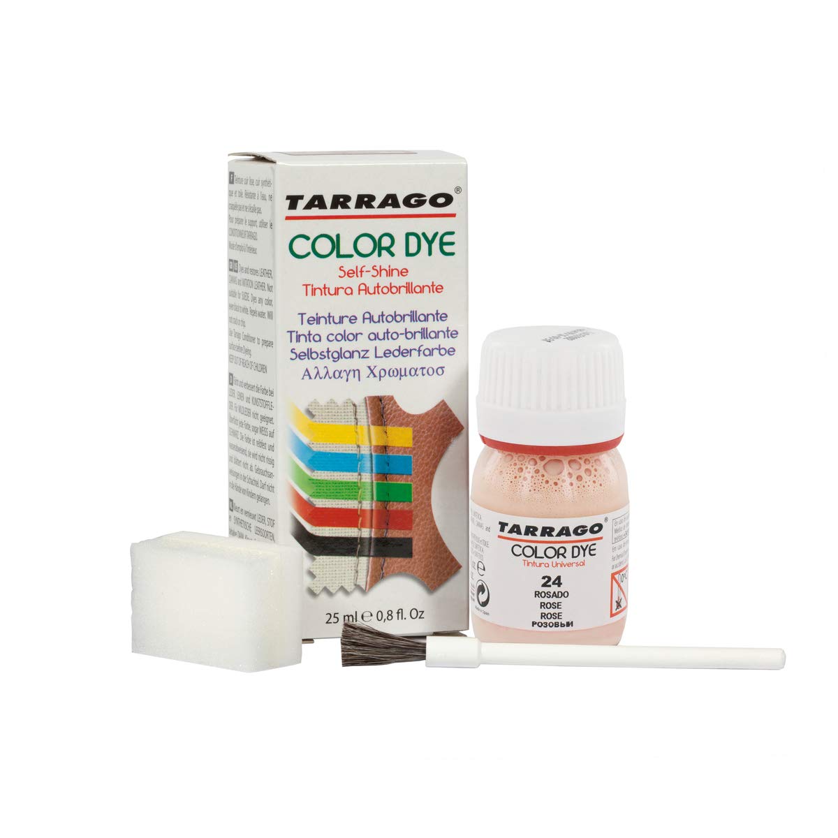 Tinte para Zapatos y Bolsos de Cuero y Textil con Esponja y Brocha | Cubre Rozaduras y Desgastes del Calzado | Gama de 90 colores — view 73