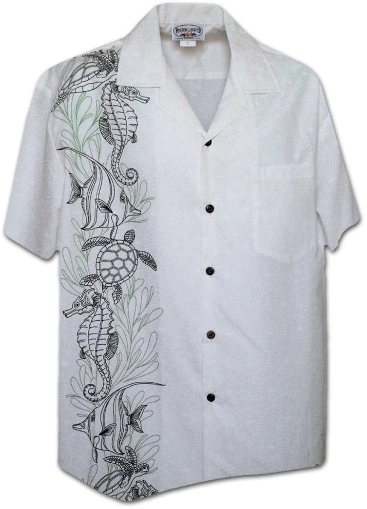Pacific Legend Oceanarium Panel Tropical Herren Hemd
