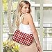 White Polka Dot Red Shoulder Handbags for Women Travel Hobo Tote Handbag Women Gold Chain Shoulder Bags Purse with Zipper Closure
