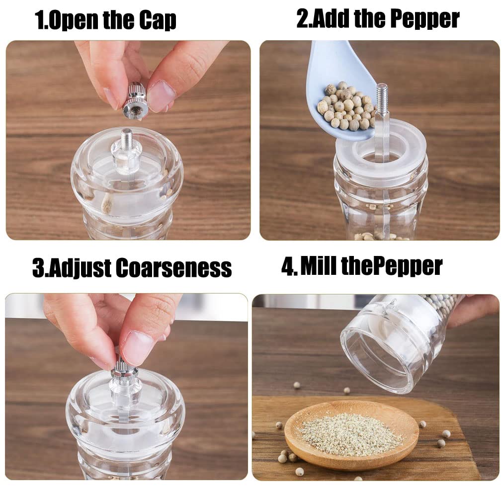 Amazon | HUWEIJIA アクリル 4インチ ペッパーミル トレイ