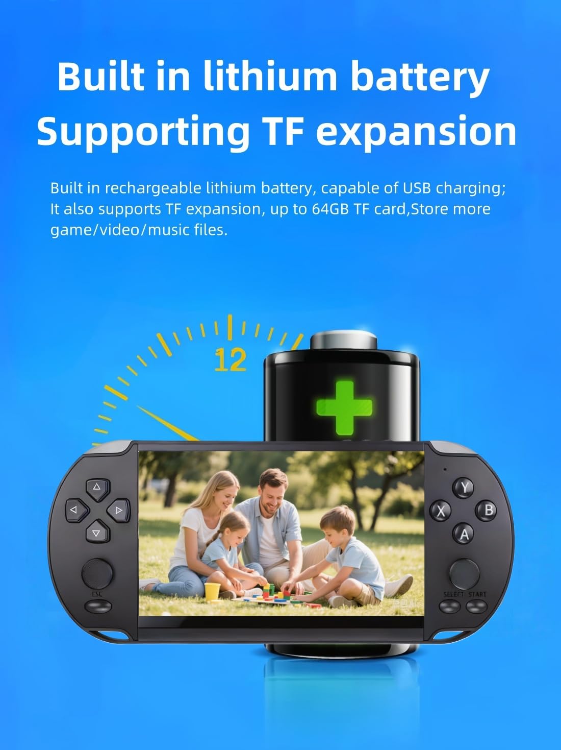 5,1 Zoll Retro-Videospielkonsole Mehrere Simulatoren Elektronisches Tragbares Handheld-Spielgerät MP3/4 Geschenkidee für Kinder/Feiertage/Weihnachten Spielen drinnen/draußen/auf Reisen