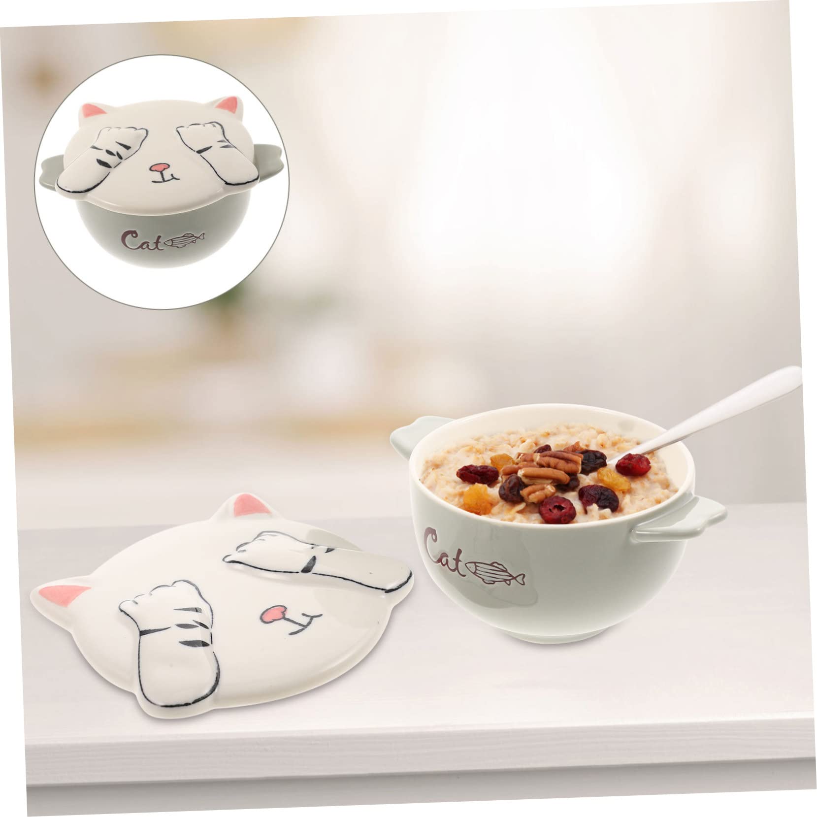 Ramen-Schüssel, Keramik-Instant-Nudelschüssel, 3 Stück, Keramikschüssel, Breischüssel, Müslischalen, Ramenschüssel, mikrowellengeeignete Auflaufförmchen, Instant