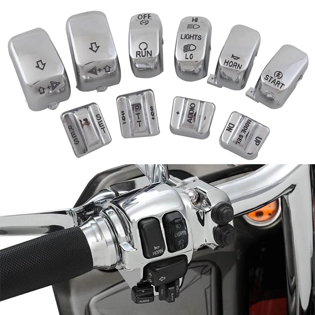 WYNMOTO Chrome Hand Control Switch Housing Switch Caps