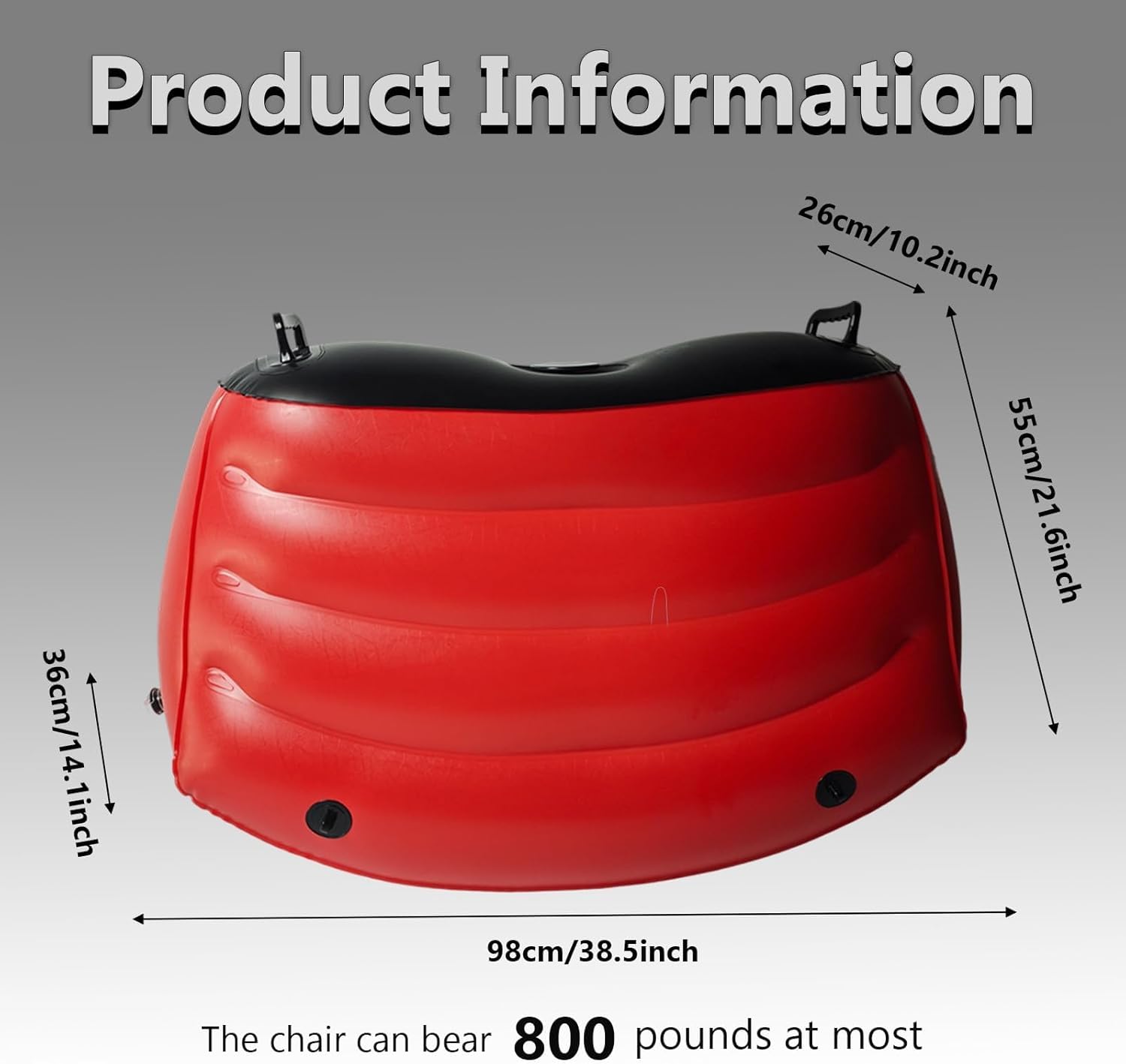 Canapé Érotique Gonflable pour Couples Adultes/Coussin Aide-Posture avec Dildon à Ventouse/Jouet Stimulateur Double & Chaise de Bondage avec Support pour Jouets Érotiques