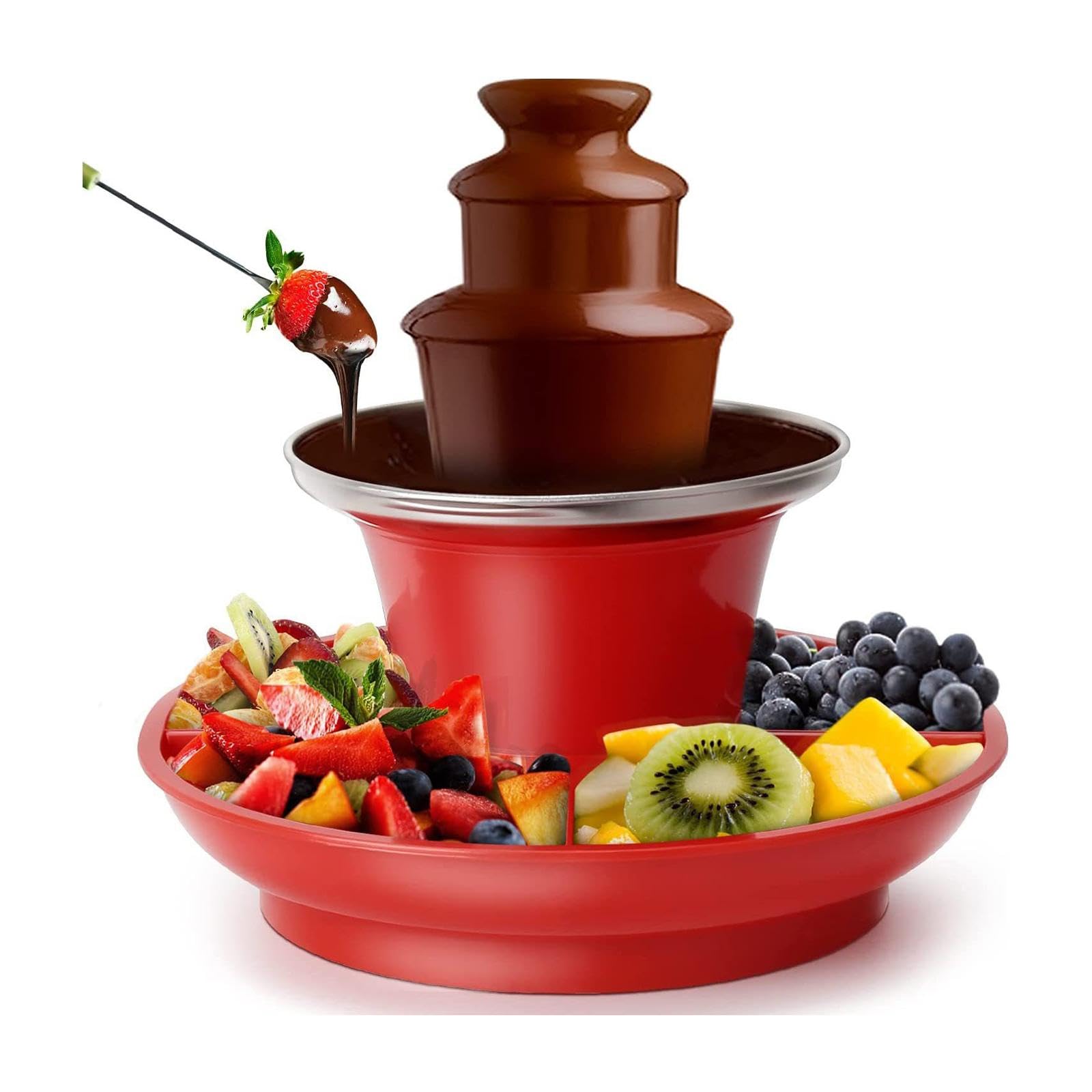 Chocolate Fountain 3 Tier US Plug Easily Install 110V for BBQ Sauce Upgraded-image-48