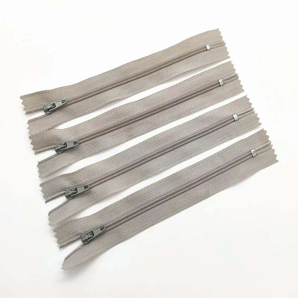 100 pièces 3# (7,5-60 cm) 3-24 Pouces Fermetures à glissière en Nylon - 20 Couleurs pour projets de Couture et Fournitures d'artisanat