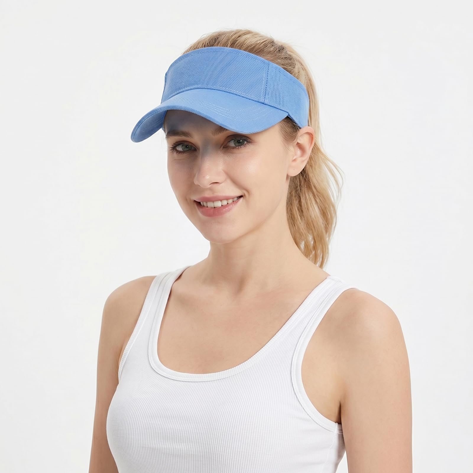 Unisex Sports Sun Visor Hats Open Top Bingo Visors for Tennis Golf Travel Summer Beach Pool