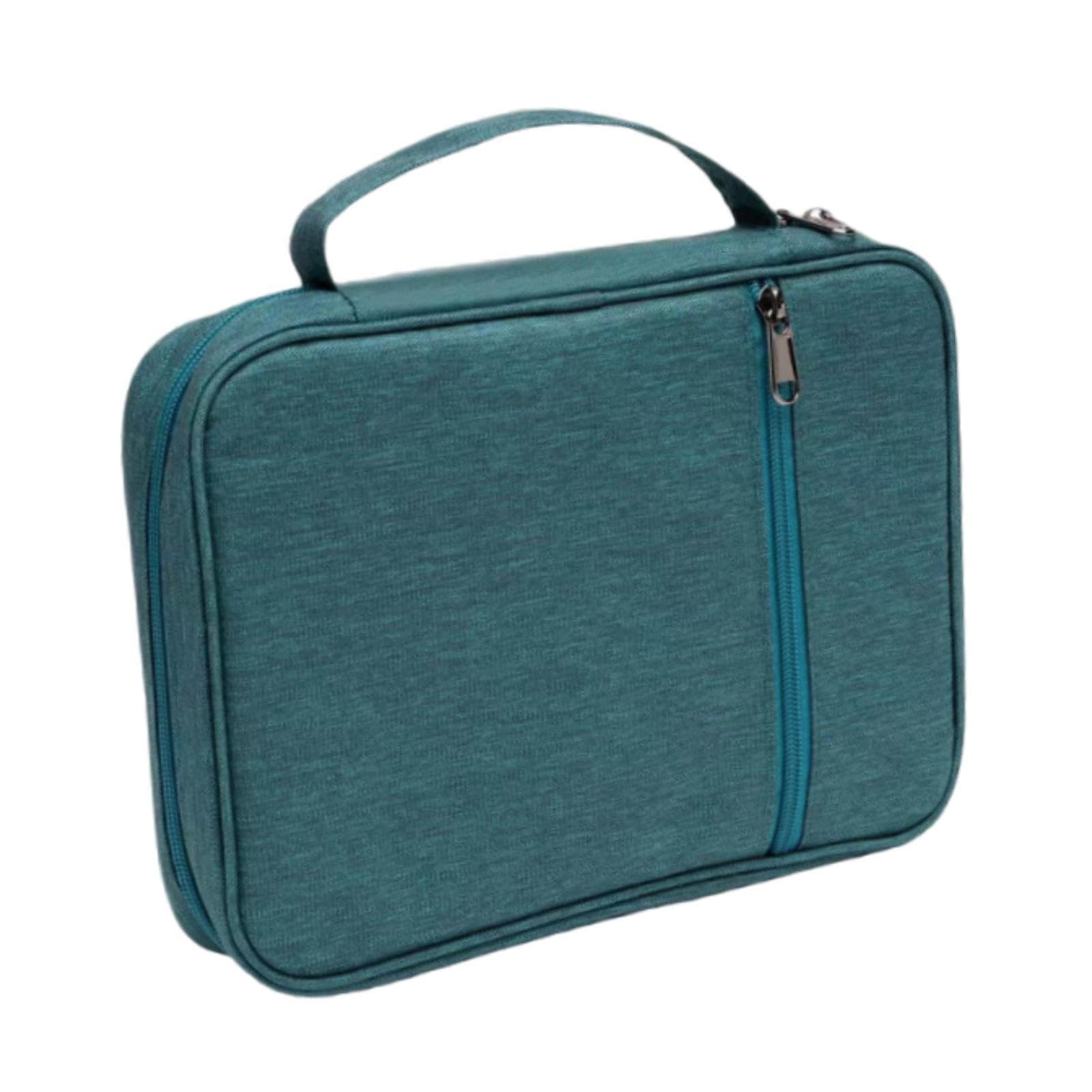 TWISAXC Dustproof Bag Bible Cover Zipper Book Cover Built For Long-Term While Offering Against External Elements Bible Carry Book Case Church Bag, Green, 28x5.5x20.5cm