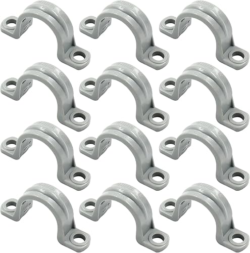 Miniatura 6 de 6 correas de tubo de PVC de 1-14 pulgadas, correas de plástico de dos agujeros, correa de conducto de plástico para tubos de PVC cables de conducto