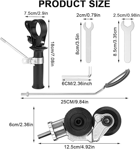 Miniatura 3 de AMFUN Juego de 1 cortador de placa de taladro eléctrico, accesorio de taladro de metal de doble cabeza, accesorio de taladro de metal para cortar