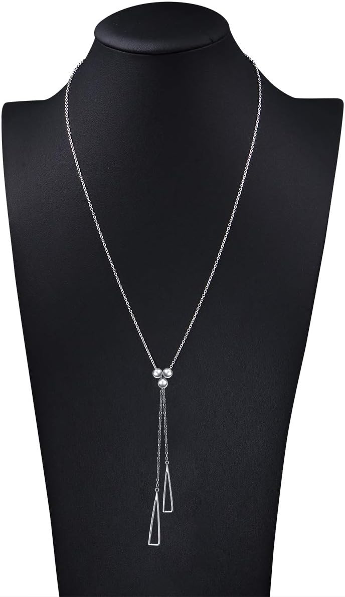 YinShan Layered Choker Necklace 925 Sterling Silver Star Moon Clavicle Jewelry Adjustable Lariat Necklaces for Women Girls Birthday Valentine's Day Gifts - Image 2