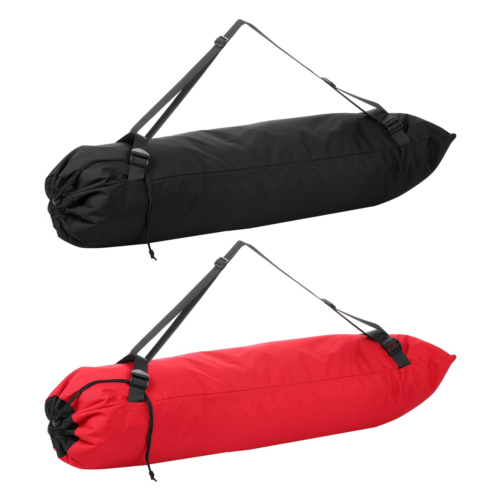 PATIKIL Foldable Camp Chair Replacement Bag, 2 Pcs Camping Chairs Folding Chair Carry Bag with Adjustable Shoulder Strap for Outdoor Camping Fishing Storage, Red, Black