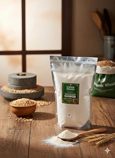 Futurefit Organics Organic Whole Wheat Atta, 100% Chakki Atta, No Adulteration, Pack of 5 kg