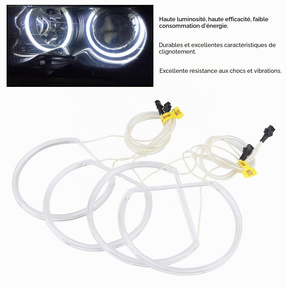 AUTO Yctze CCFL Angel Eyes Halo Light Ring Kit Fit pour E46 Berline 1995-2005 (Blanc)+ eyes e46 eyes e46 eyes e46 eyes e46 eyes e46 eyes e46