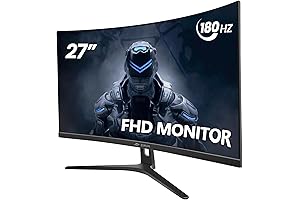 CRUA 180Hz Curved Gaming Monitor