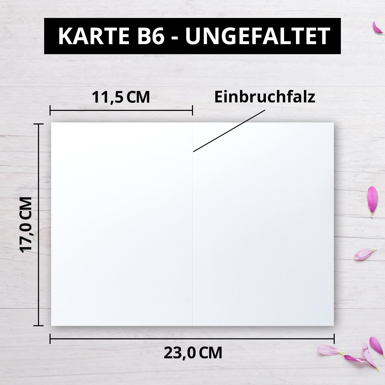 75x DIN B6 Faltkarten-Set - Hochweiß (Weiß) - 11,5 x 17 cm - Doppelkarten mit Umschlägen, Einlegepapier und Cellophanbeutel zum Basteln und Verkaufen