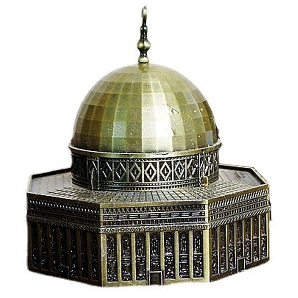Retro Mosque Building Model Figurine Ornaments Metal Vintage Islamic Statue Home Office Decoration Crafts Souvenir Gifts Metal