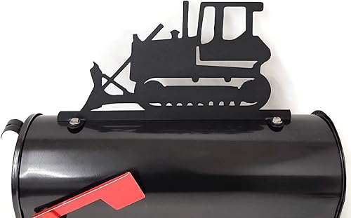Vista 168 de Hobby, Recreation and Career Style Metal Powder Coated Mailbox Topper (Excavator, Matte Black) Negro mate,Dark Yellow,Blue,Copper,Gris-oscuro,Gloss