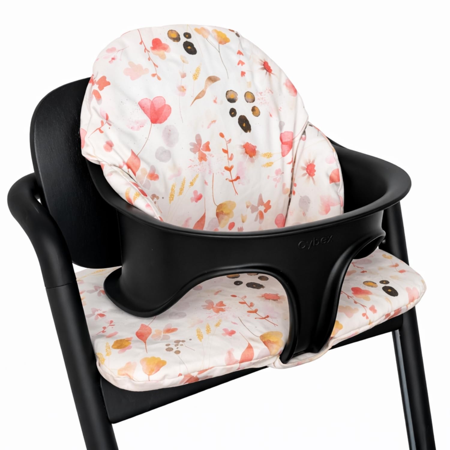 Ukje 3 Stück Kissen kompatibel mit CYBEX Lemo - Dickes - Atmungsaktives Baumwollgewebe 100% Oeko-Tex Baumwolle - Wasserdichtes Futter - Handgefertigt in EU (Flowers)