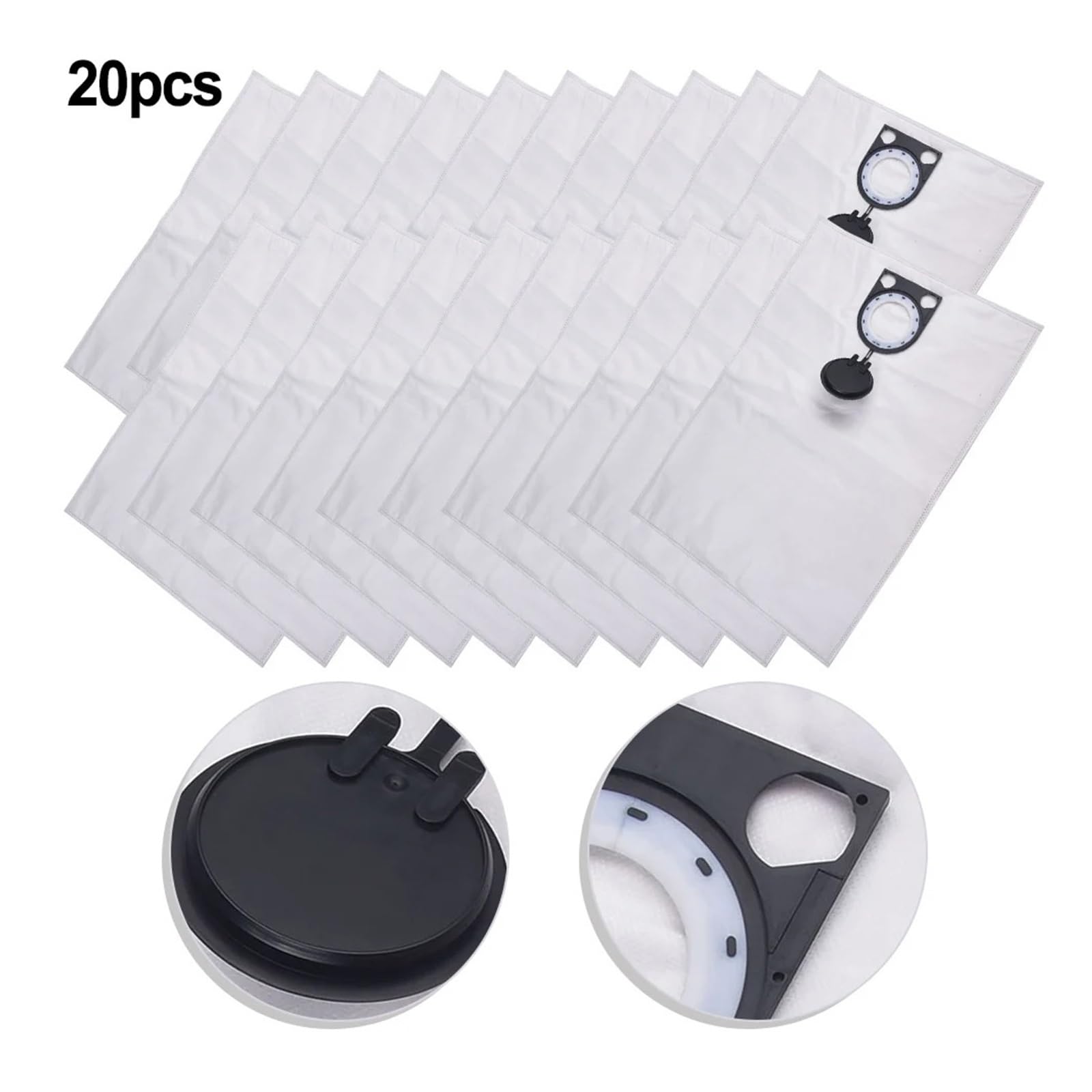 Bolsas for aspiradora compatibles con Bosch GAS 15 HP/GAS 15 PS/GAS 20 L SFC, 20 piezas, fácil instalación for limpieza del hogar