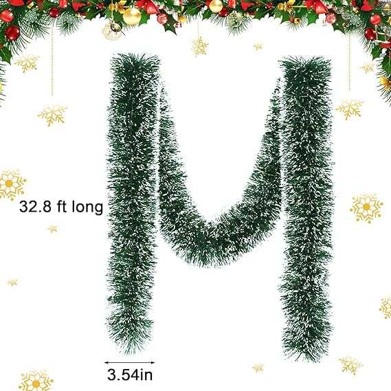10M Girlande Weihnachten,Weihnachtsdeko Girlanden Tannengirland Wie Echt  Girlande Weihnachten Aussen Innen Outdoor Tr Kugelkranz Weihnachtsgirlande  Weihnachtsdeko Tannengirlande Knstliche,Grn/Wei : Amazon.de: Kche,  Haushalt & Wohnen