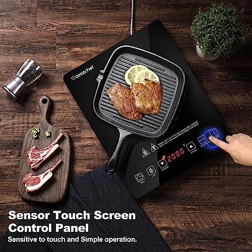 AMZCHEF Ultra-Thin Induction Cooker with Touch Control & Timer - Image 3