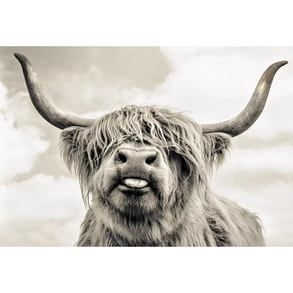 2000(100x70cm)‑Piece Adult Jigsaw Puzzle, Highland Cows, Suitable for Adult Stress Relief, Leisure Games and Home Wall Decoration — image 1