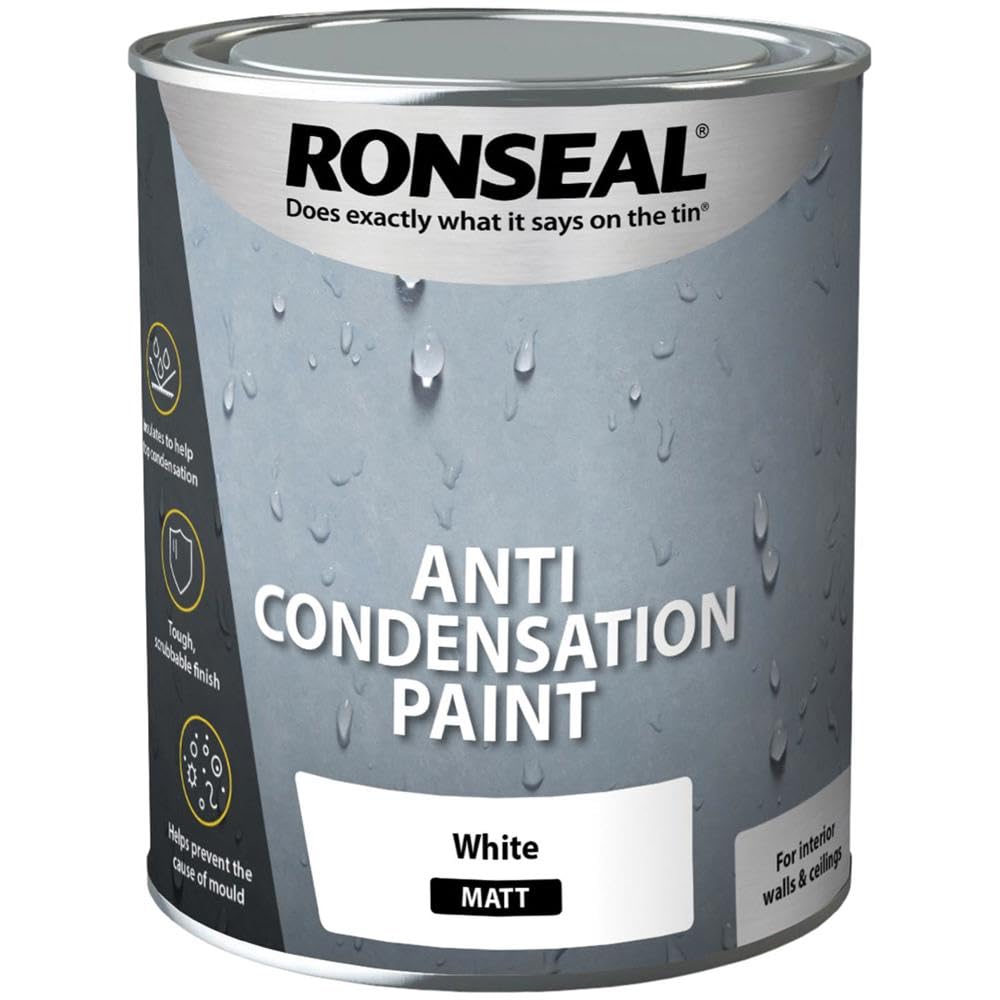 Ronseal - Vernice anti-condensazione, finitura opaca, 750 ml, colore bianco, cod. ACPWM750
