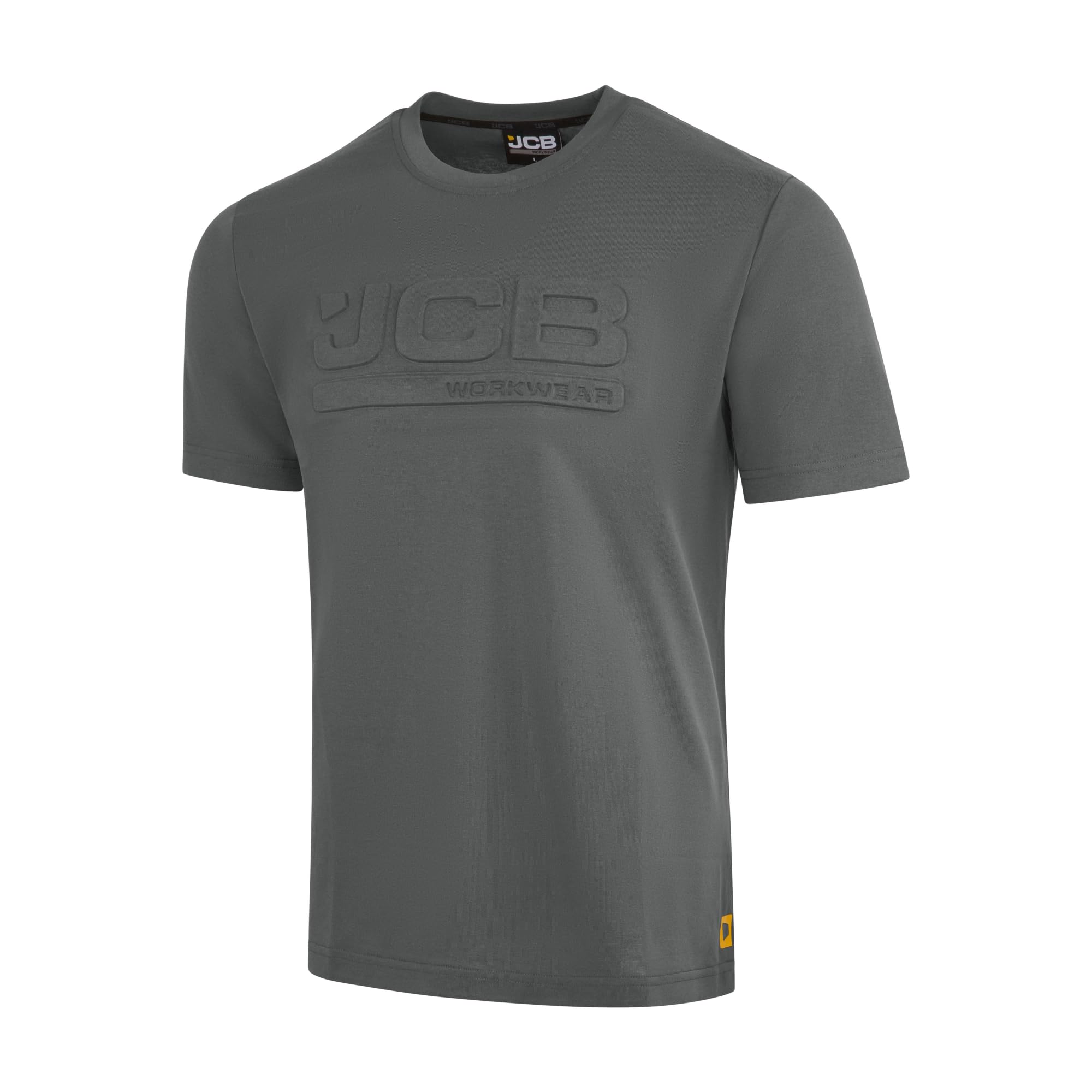 JCB Work T Shirts for Men, 210gsm Polycotton Crew Neck Tee