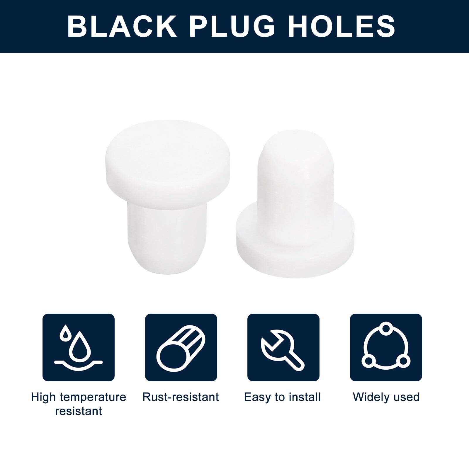 Toolparts And Accessories 20 Pieces White Rubber Stopper S5.5 Plug Holes For 5-5.5mm/0.2-0.22