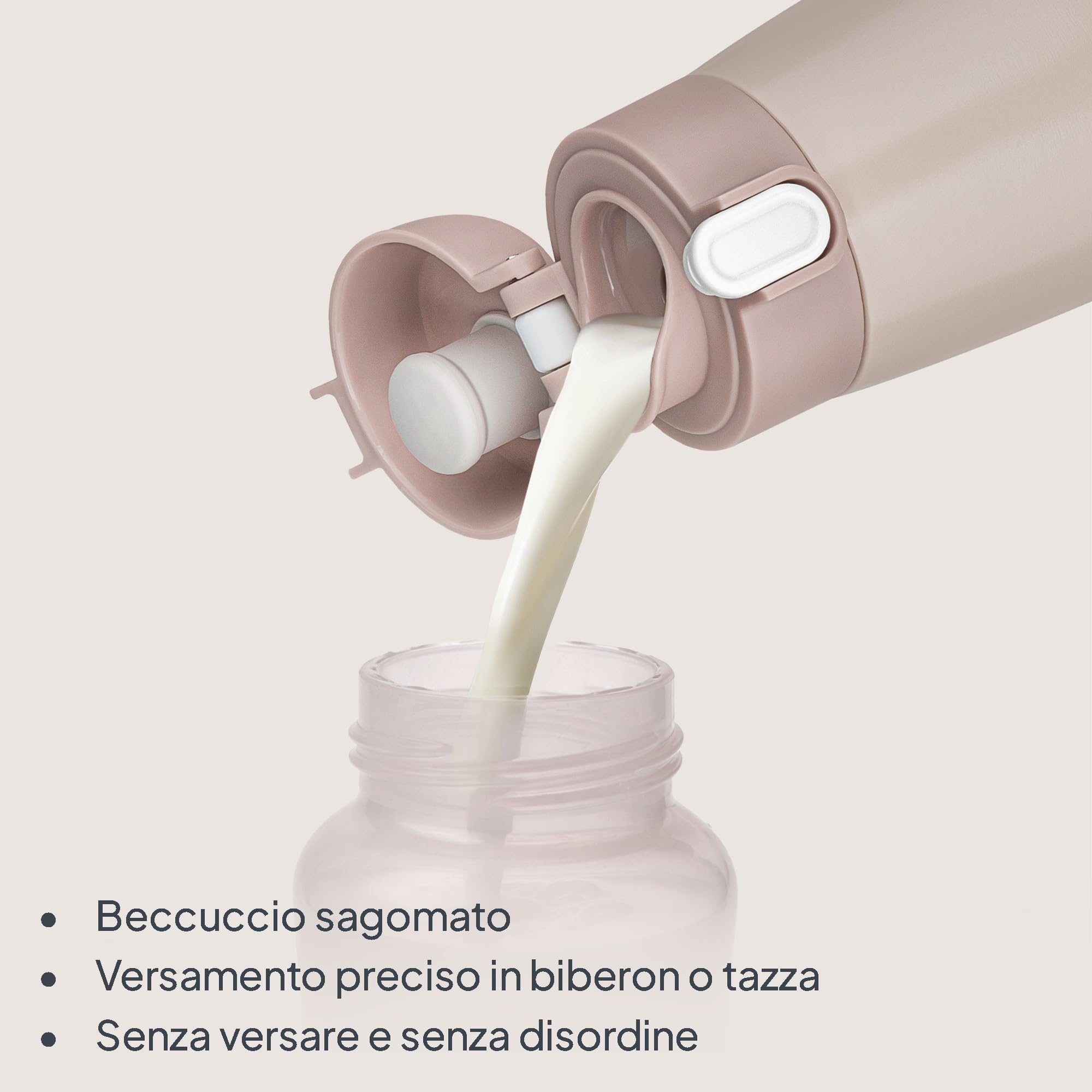Lionelo THERMUP BOTTLE Scaldalatte Portatile Senza Fili, Compatto 350 ml, Riscalda Latte o Acqua in 3,5 Min, Controllo Temperatura 37-55°C a 5 Livelli, Termos per Latte fino a 20 h, Display