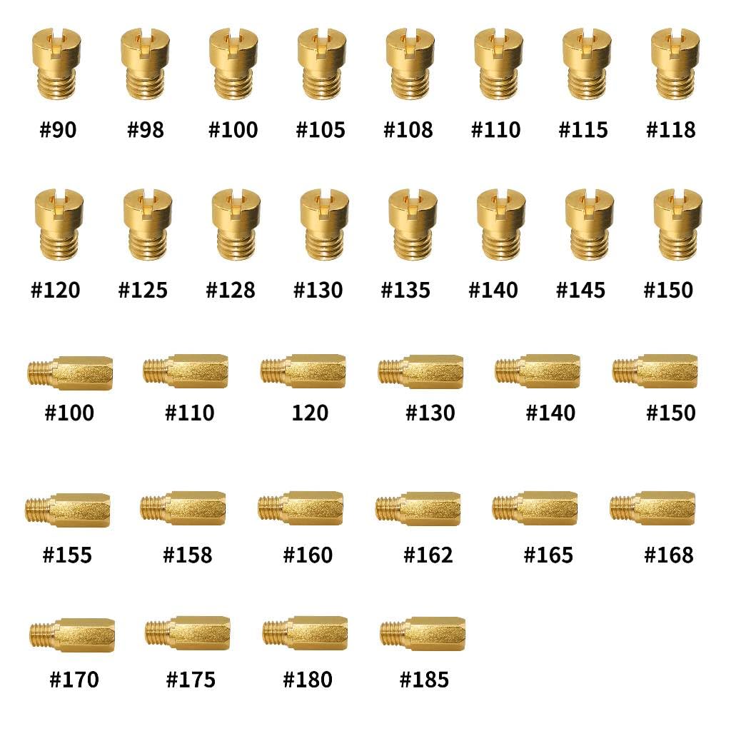 Strongthium Kit de chorro de carburador de 43 piezas para Keihin Nibbi 99101-393 99101-357 N424-21