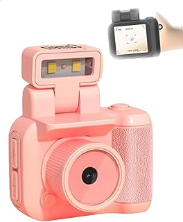 Minicámara Retro con Pantalla de 1,4 Pulgadas, cámara instantánea con Tarjeta, fácil de Usar, 1080p, cámara Vintage for Estudiantes y niños, grabación de Video HD.(Pink)
