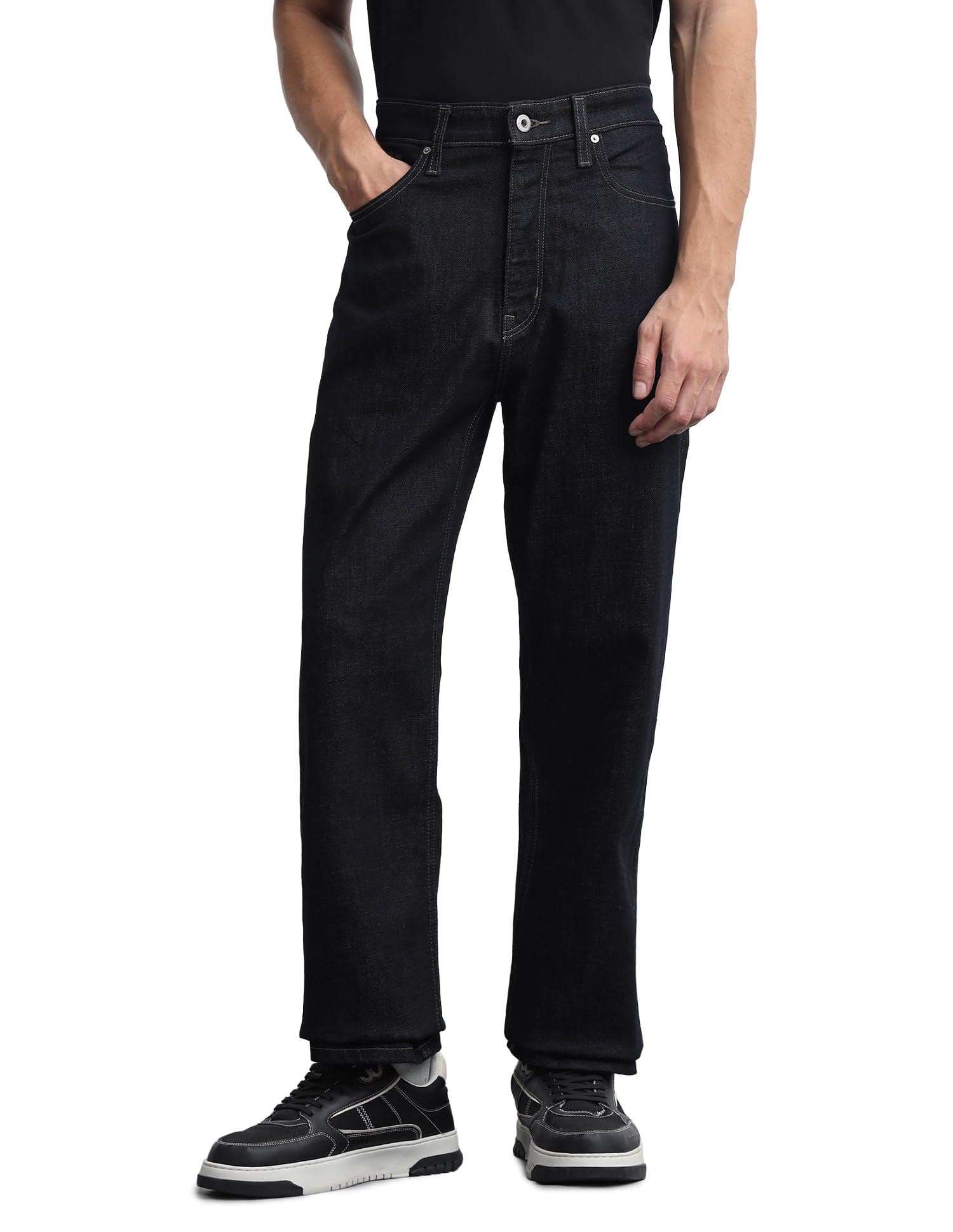 flying machine Men's Loose Fit Jeans| Solid | Mid Rise | Stretchable | Jeans for Man-picture-16
