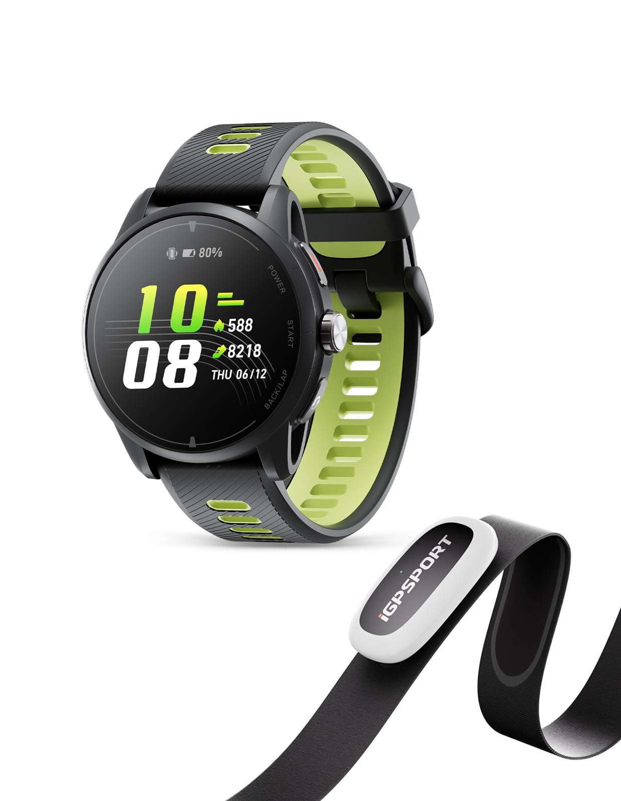 iGPSPORT HR50 Cardiofrequencemetre Ceinture Cardio VeRun Montre Connectée Sport Noir