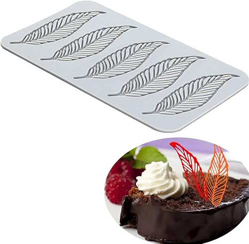 Molde de silicona 3D de hojas huecas para caramelos, moldes para hornear hojas huecas de chocolate para molde de encaje, para hornear, gomitas,