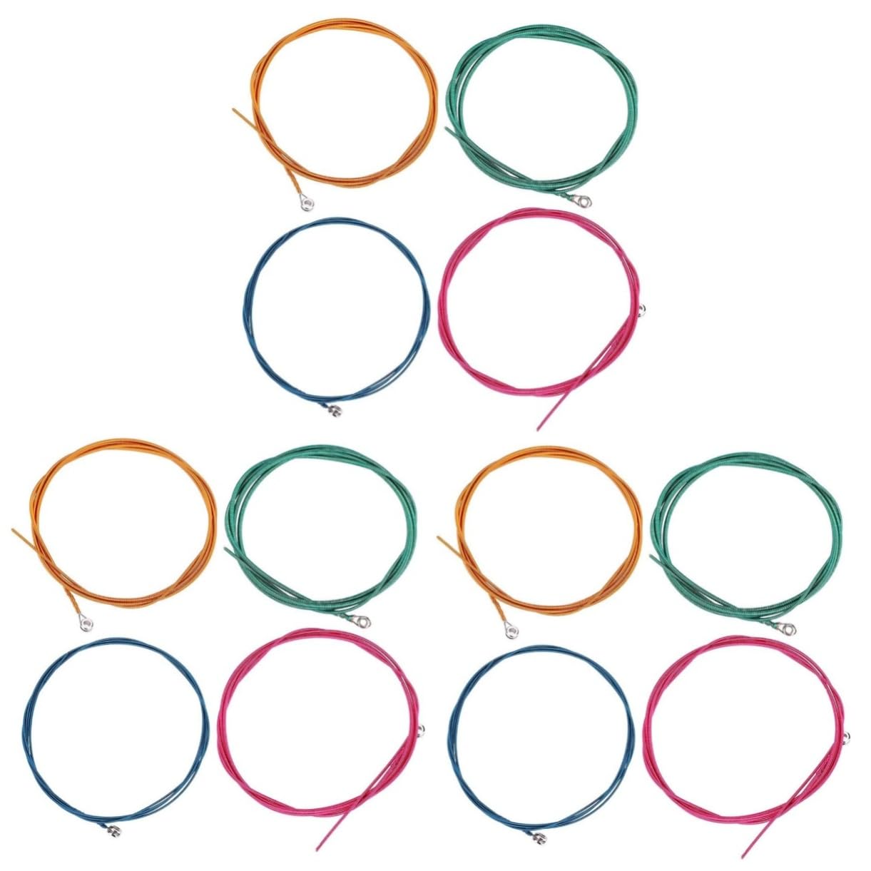 TOYANDONA 12pezzi Corde Per Basso Elettrico Colorate Nichelato Set Per Musicisti e Amanti Della Chitarra Accessori Strumenti Musicali Resistente e Duraturo