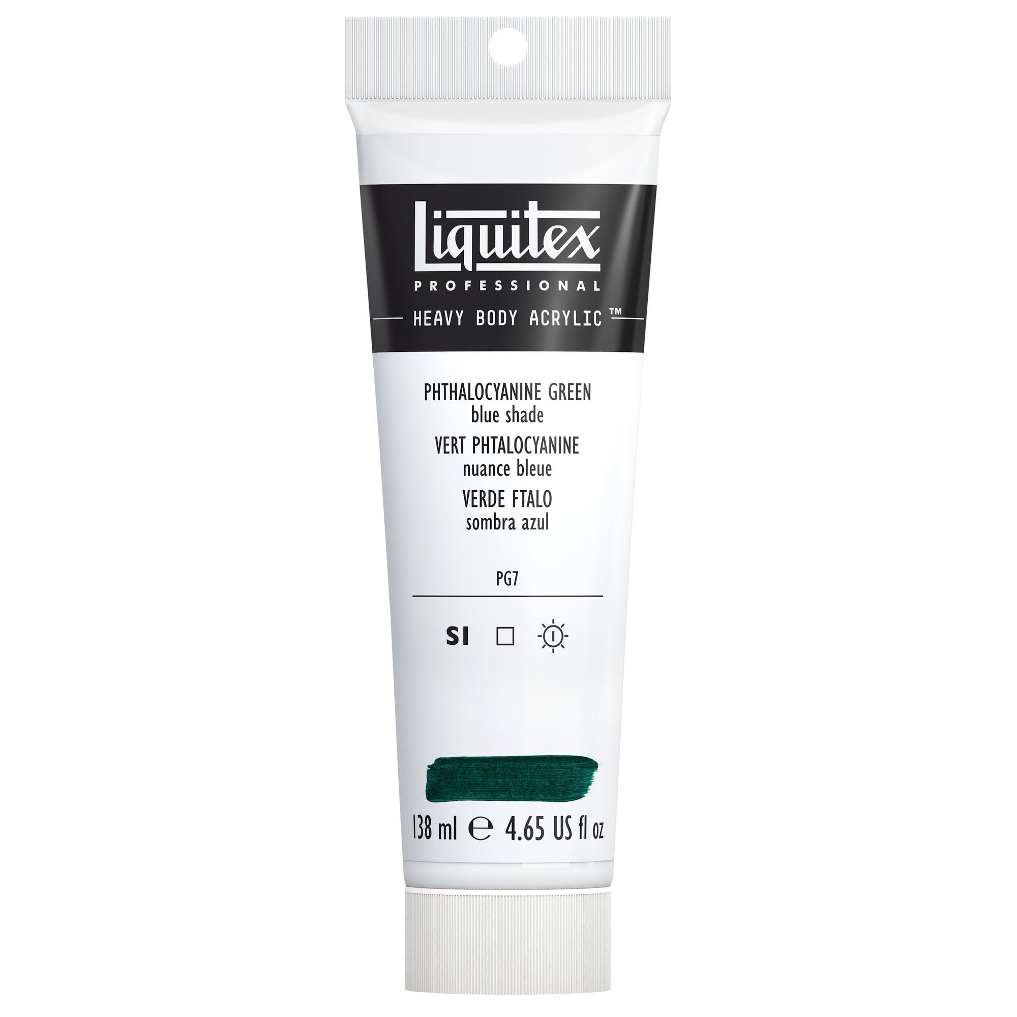 Liquitex 1047317 Professional Heavy Body Acrylfarbe in Künstlerqualität mit ausgezeichneter Lichtechtheit in buttriger Konsistenz, 138ml Tube - Phthalogrün (Blauton)