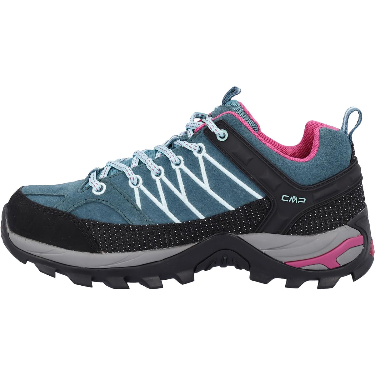 CMP Rigel Low Wmn Trekking Shoes Wp Damen Wanderschuhe, Dunkelblau Hellblau Deep Lake Acqua, 39 EU