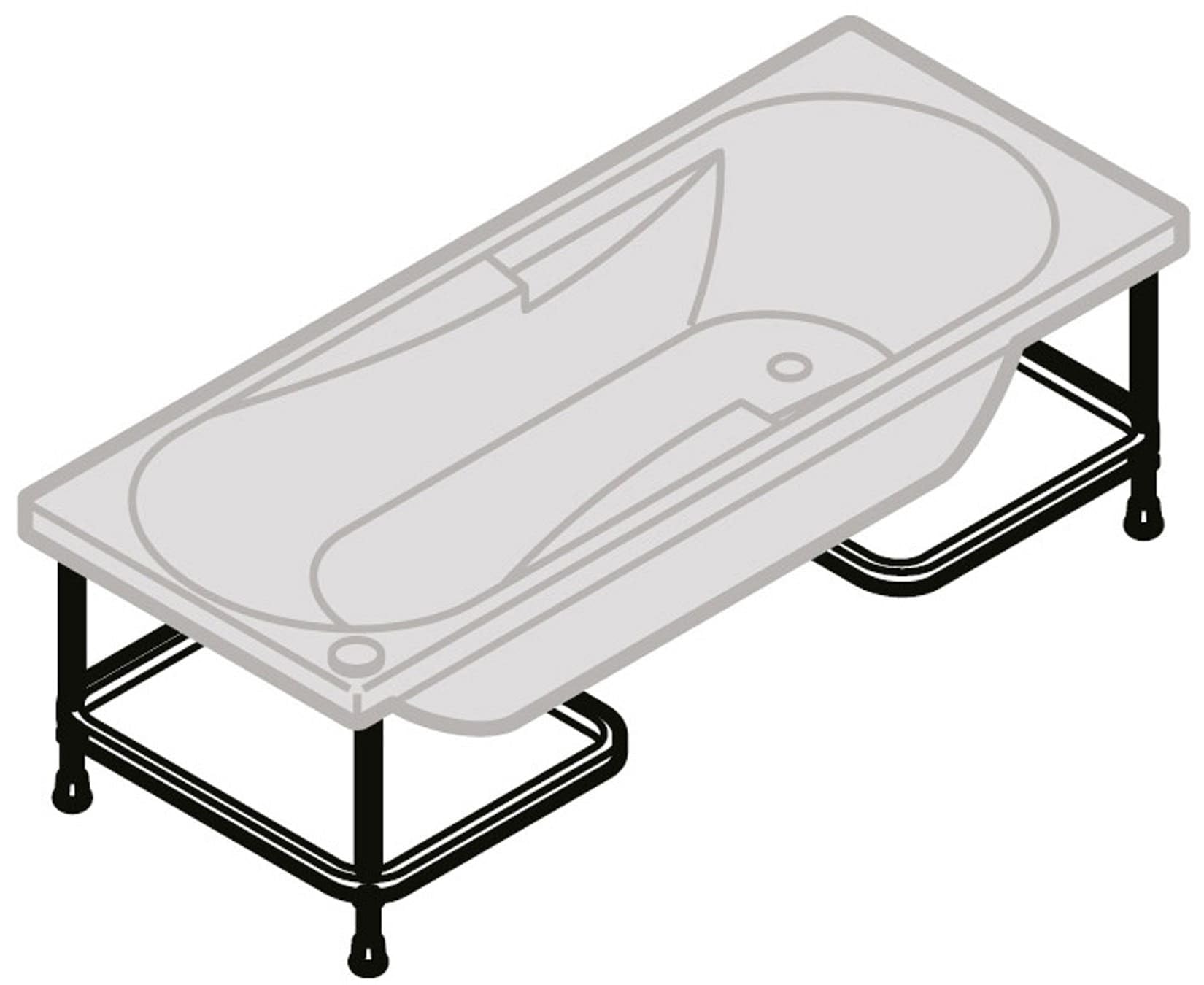 calypso - Bañera 170x80 izquierdo llenado blanco sin panel