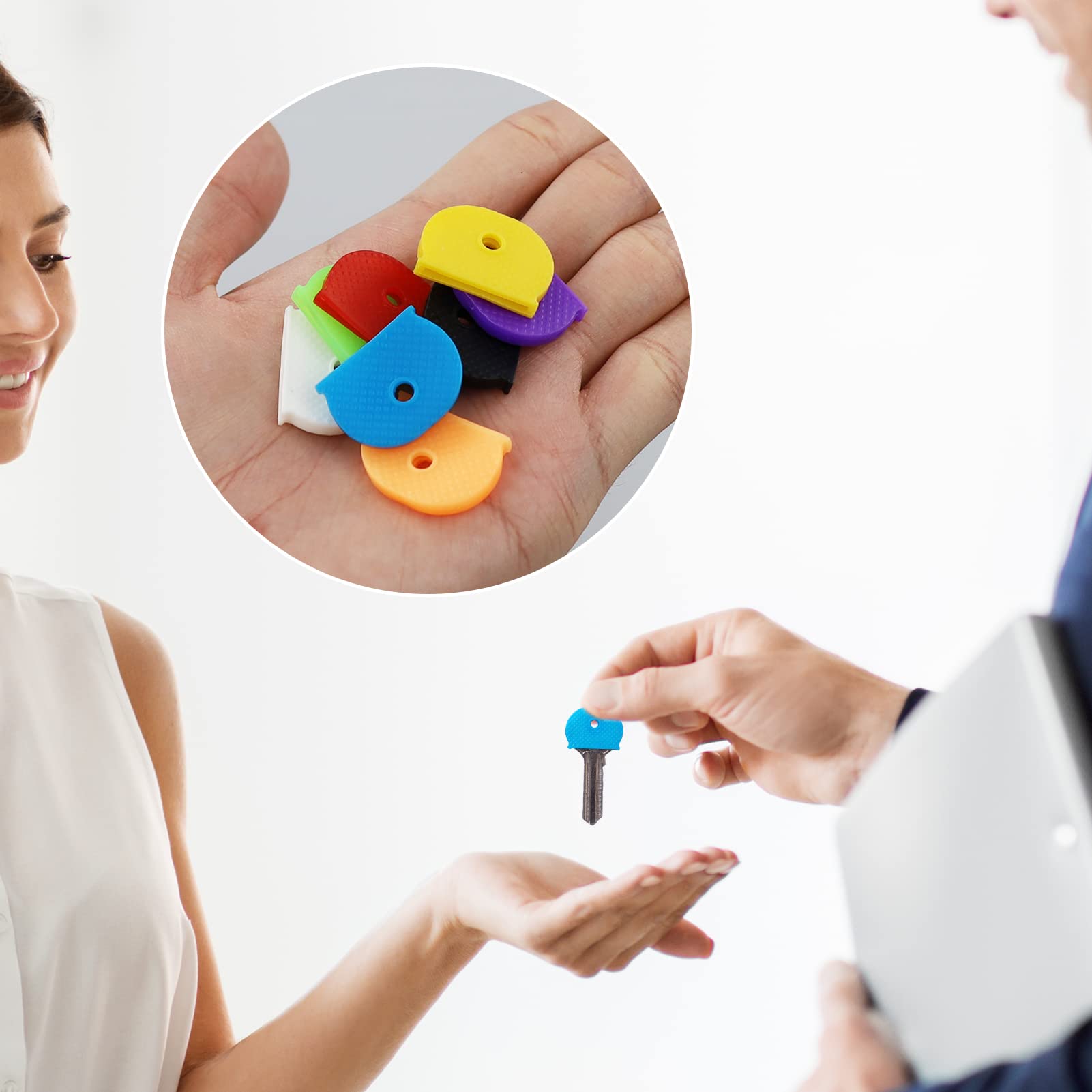 32 Protège-clés En Silicone Coloré - 8 Couleurs - Pour Identifier Vos Clés Rapidement Et Sans Erreur