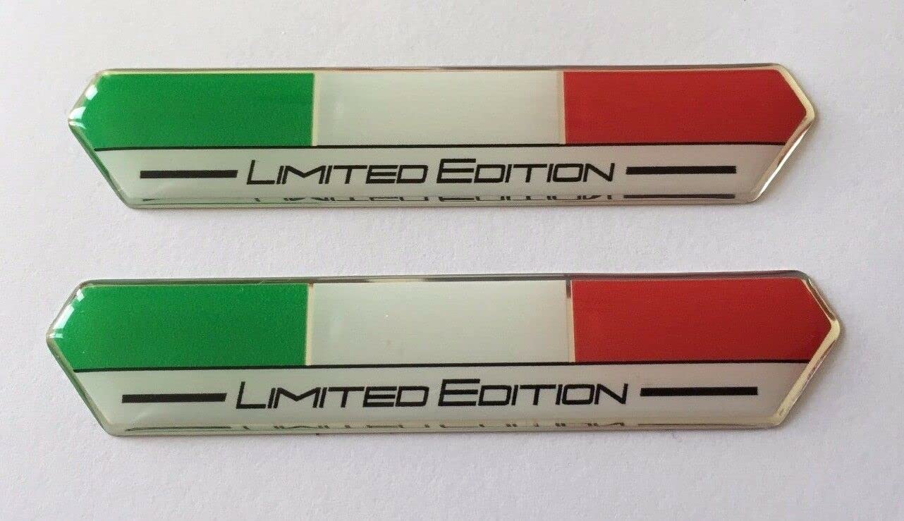Gelz White 2 X 100Mm Italian Limited Edition Stickers (White) - High Gloss Domed Gel Finish