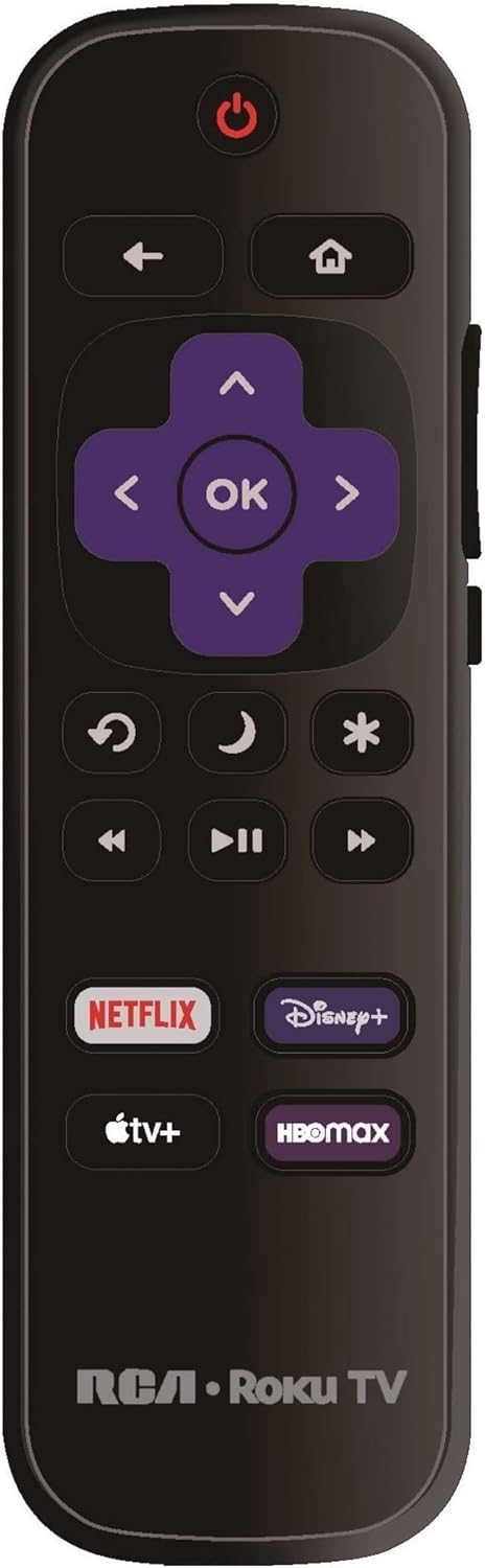 OEM Replacement Remote Control Compatible with All RCA Roku TV Smart TVs【Not for Roku Stick and Roku Box】 (Netflix/Disney Plus/Apple TV+ / HBO Max)