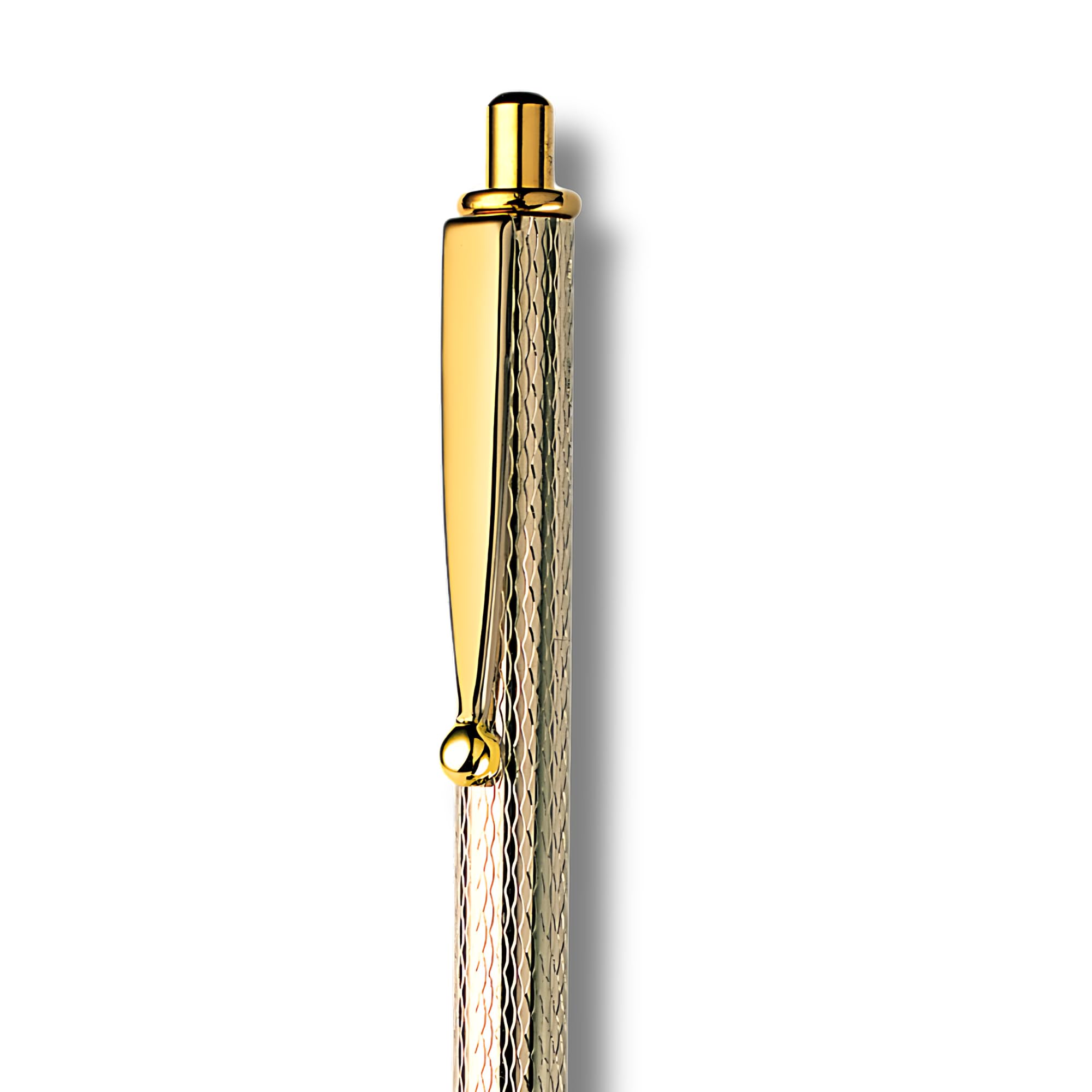 NYLOE - Penna a sfera con pulsante - Personalizzabile - per Lei - Argento Massiccio 925 - Dettagli dorati - Ricaricabile - Eleganza Artigianale - laurea gadget- Made in Italy