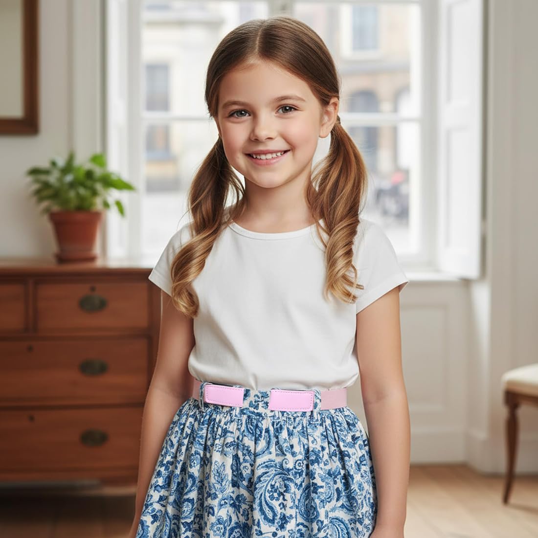 4 Stück Einstellbarer Kindergürtel,Elastischer Gürtel Kinder,für Jungen Mädchen Jeans Shorts Hosen Kleid