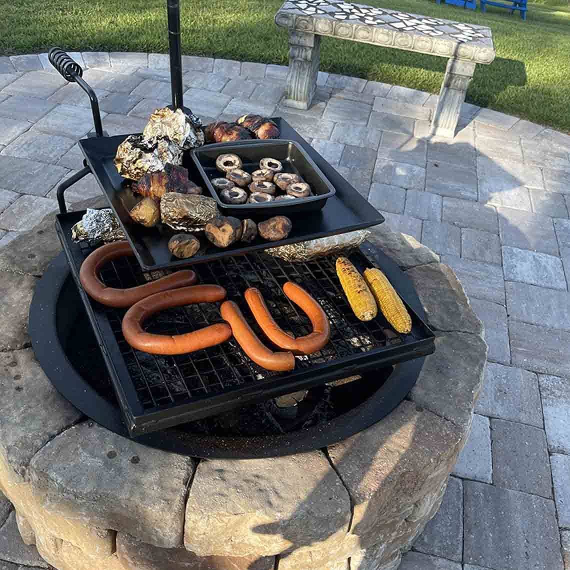 Amazon.com : TITAN GREAT OUTDOORS Adjustable Swivel Grill