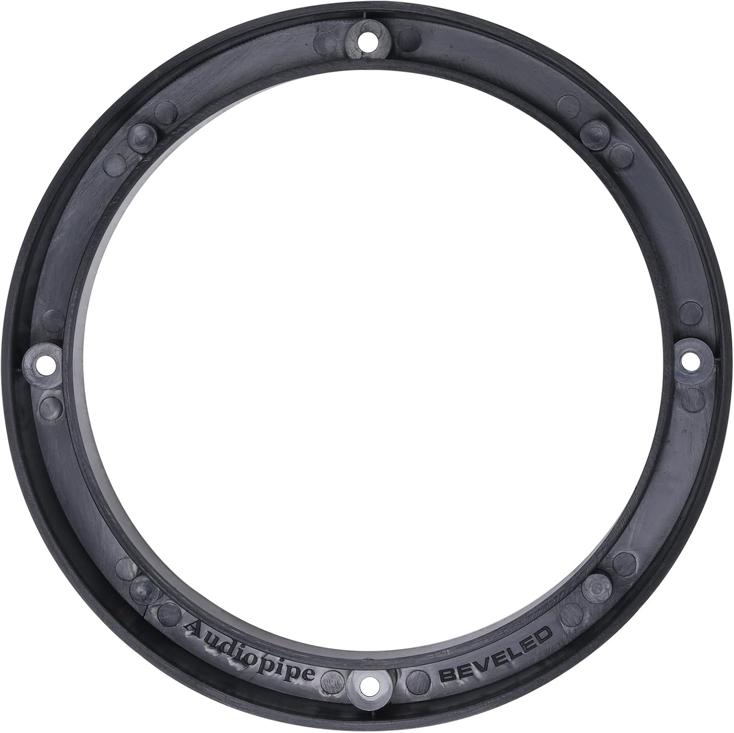 Audiopipe 6-1/2” Beveled Speaker Spacer Ring 2-Pack (Ring-PVC-BVL-6 2-Pack), Universal PVC Mounting Adapter for Car Audio, Marine & Custom Installations, Fits 6.5" Speakers