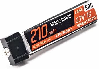 Spektrum SMART 210mAh 1S 3.7V 50C LiPo; JST PH1.25mm Connector, SPMX2101S50
